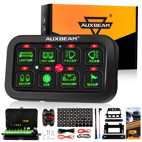 Auxbeam 8 Gang LED Switch Panel Kit