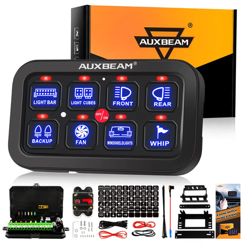 Auxbeam 8 Gang LED Switch Panel Kit